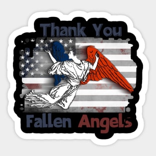 American Flag, American Heroes, Fallen Angels, USA, Patriot, Army, America Salute Sticker